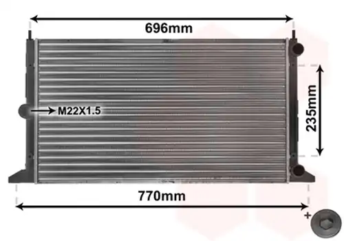 воден радиатор VAN WEZEL 58002134