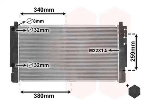 воден радиатор VAN WEZEL 58002149