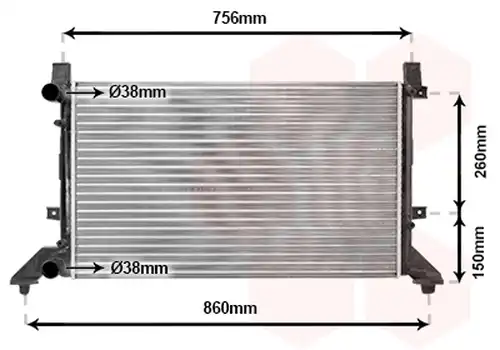 воден радиатор VAN WEZEL 58002155