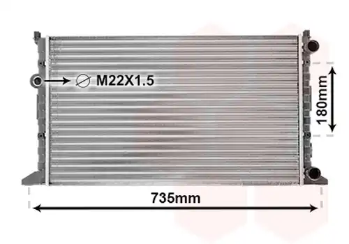 воден радиатор VAN WEZEL 58002160