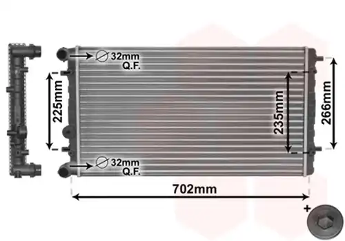 воден радиатор VAN WEZEL 58002174