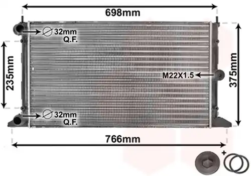 воден радиатор VAN WEZEL 58002188