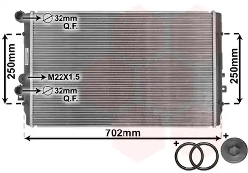 воден радиатор VAN WEZEL 58002193