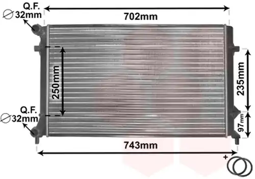 воден радиатор VAN WEZEL 58002204