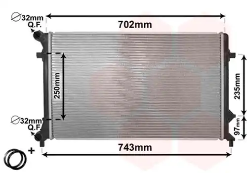 воден радиатор VAN WEZEL 58002205