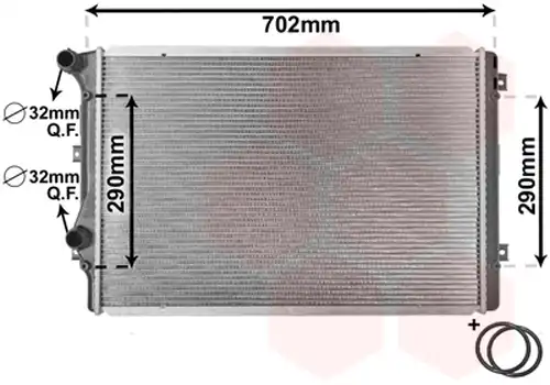 воден радиатор VAN WEZEL 58002207