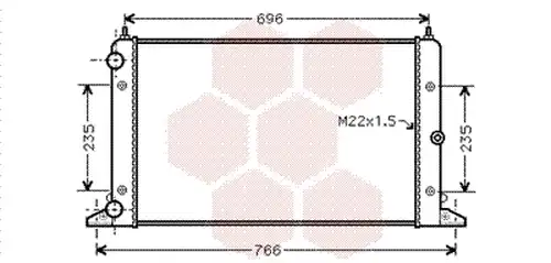 воден радиатор VAN WEZEL 58002247