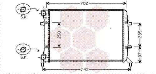 воден радиатор VAN WEZEL 58002272