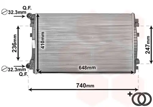 воден радиатор VAN WEZEL 58002338