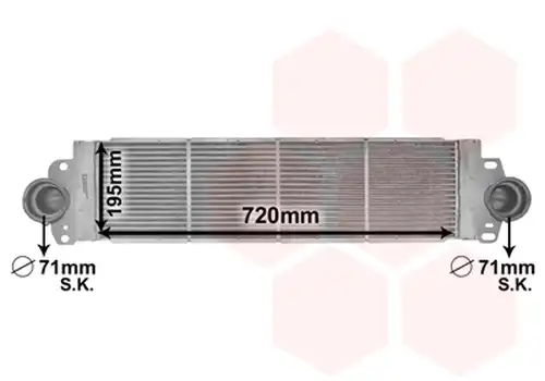 интеркулер (охладител за въздуха на турбината) VAN WEZEL 58004233