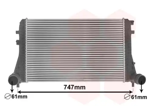 интеркулер (охладител за въздуха на турбината) VAN WEZEL 58004306