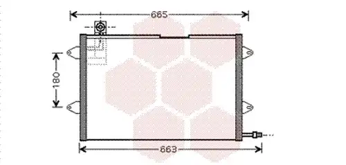 кондензатор, климатизация VAN WEZEL 58005146