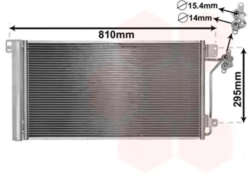 кондензатор, климатизация VAN WEZEL 58005236