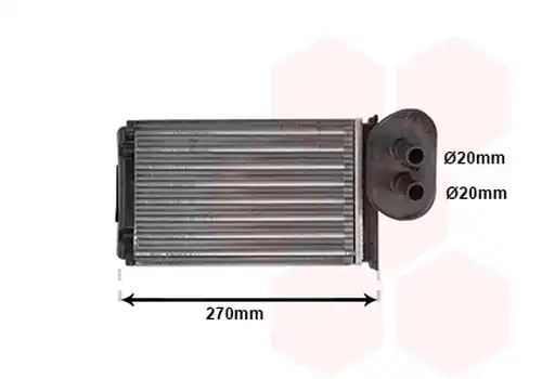 топлообменник, отопление на вътрешното пространство VAN WEZEL 58006296