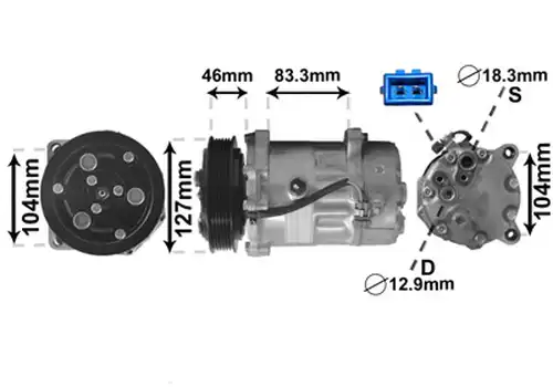 компресор за климатик VAN WEZEL 5800K050