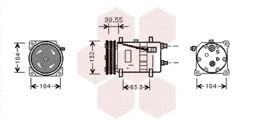 компресор за климатик VAN WEZEL 5800K074