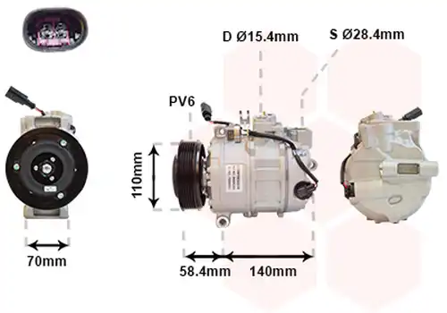 компресор за климатик VAN WEZEL 5800K265