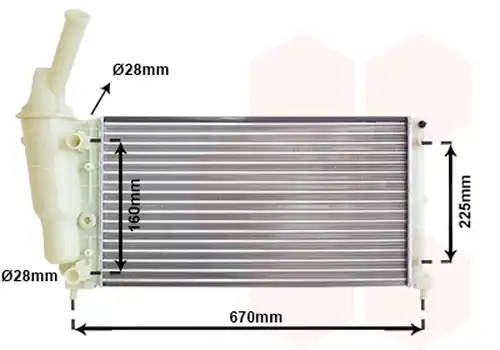 воден радиатор VAN WEZEL 73002081