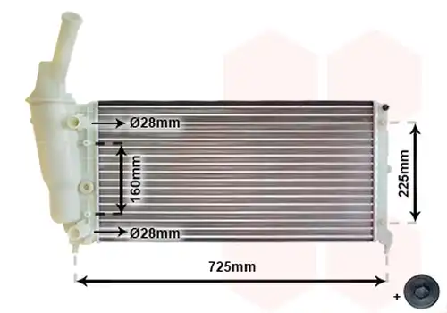 воден радиатор VAN WEZEL 73002083