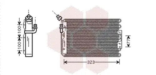 кондензатор, климатизация VAN WEZEL 74005042