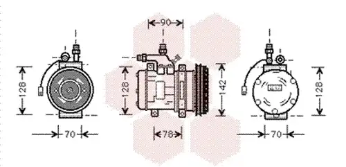 компресор за климатик VAN WEZEL 7400K029