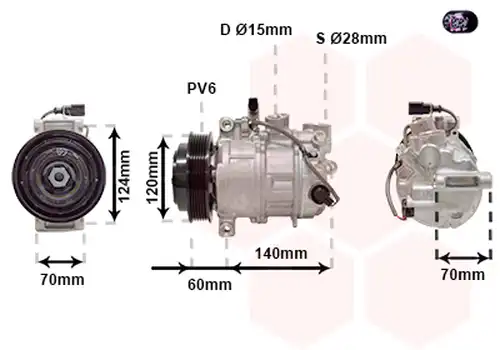 компресор за климатик VAN WEZEL 7401K702