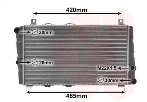 воден радиатор VAN WEZEL 76002002