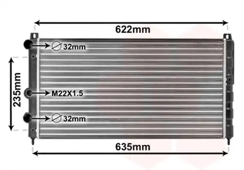 воден радиатор VAN WEZEL 76002003