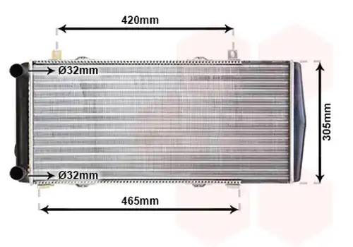 воден радиатор VAN WEZEL 76002004