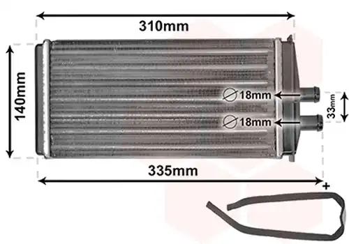 топлообменник, отопление на вътрешното пространство VAN WEZEL 76006016