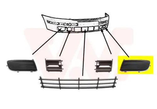въздухозаборна решетка, броня VAN WEZEL 7622591