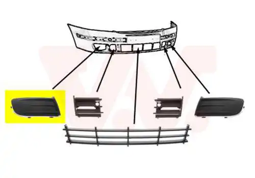 въздухозаборна решетка, броня VAN WEZEL 7622592