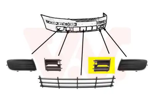въздухозаборна решетка, броня VAN WEZEL 7622593