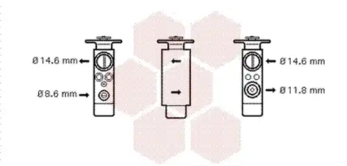 разширителен клапан, климатизация VAN WEZEL 77001046