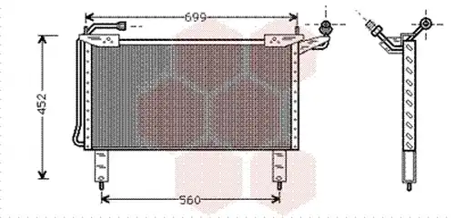 кондензатор, климатизация VAN WEZEL 77005017