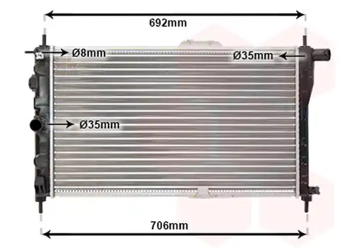 воден радиатор VAN WEZEL 81002001