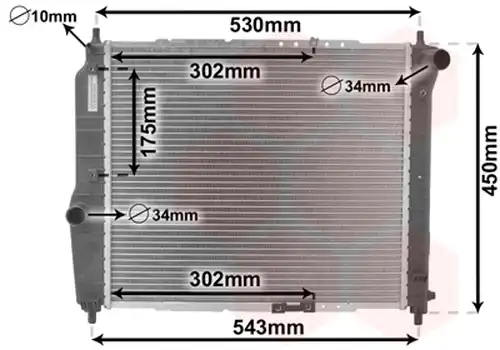 воден радиатор VAN WEZEL 81002066