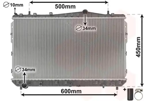 воден радиатор VAN WEZEL 81002073