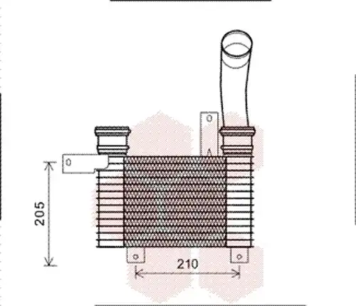 интеркулер (охладител за въздуха на турбината) VAN WEZEL 81004094