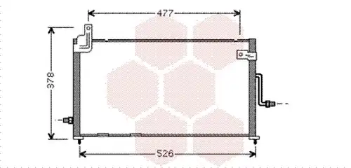 кондензатор, климатизация VAN WEZEL 81005044