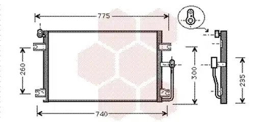 кондензатор, климатизация VAN WEZEL 81005085