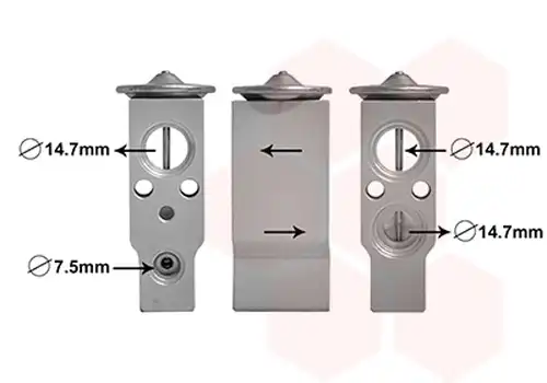 разширителен клапан, климатизация VAN WEZEL 82001417
