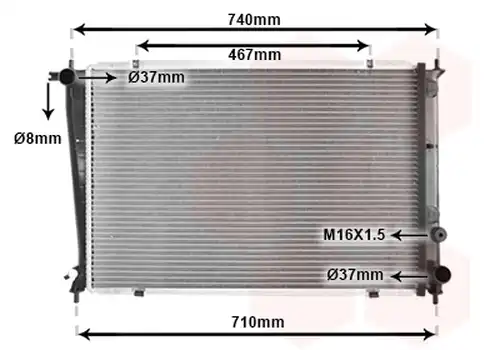 воден радиатор VAN WEZEL 82002049