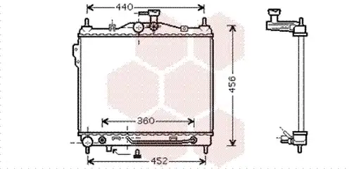 воден радиатор VAN WEZEL 82002100