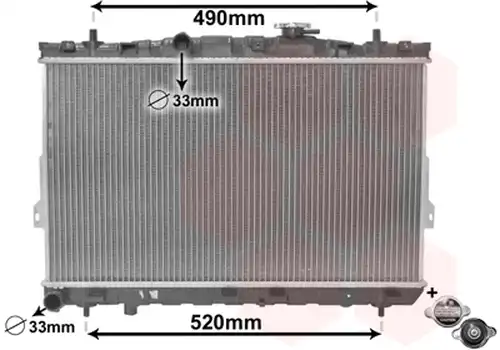 воден радиатор VAN WEZEL 82002104