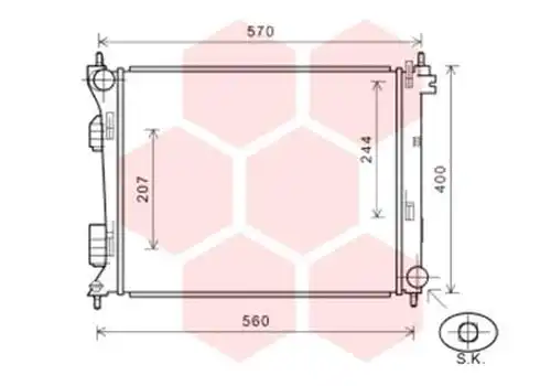 воден радиатор VAN WEZEL 82002274