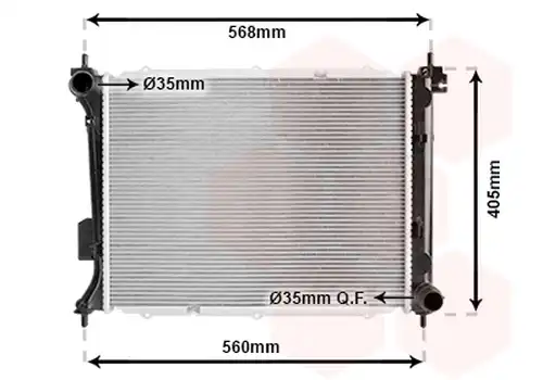 воден радиатор VAN WEZEL 82002309