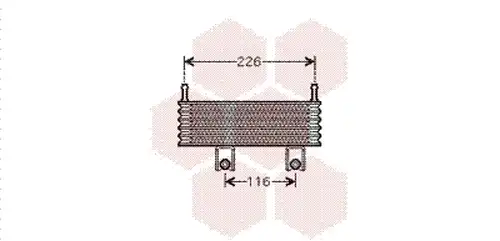 маслен радиатор, двигателно масло VAN WEZEL 82003152