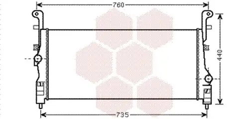 интеркулер (охладител за въздуха на турбината) VAN WEZEL 82004200