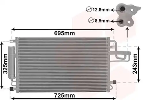 кондензатор, климатизация VAN WEZEL 82005156